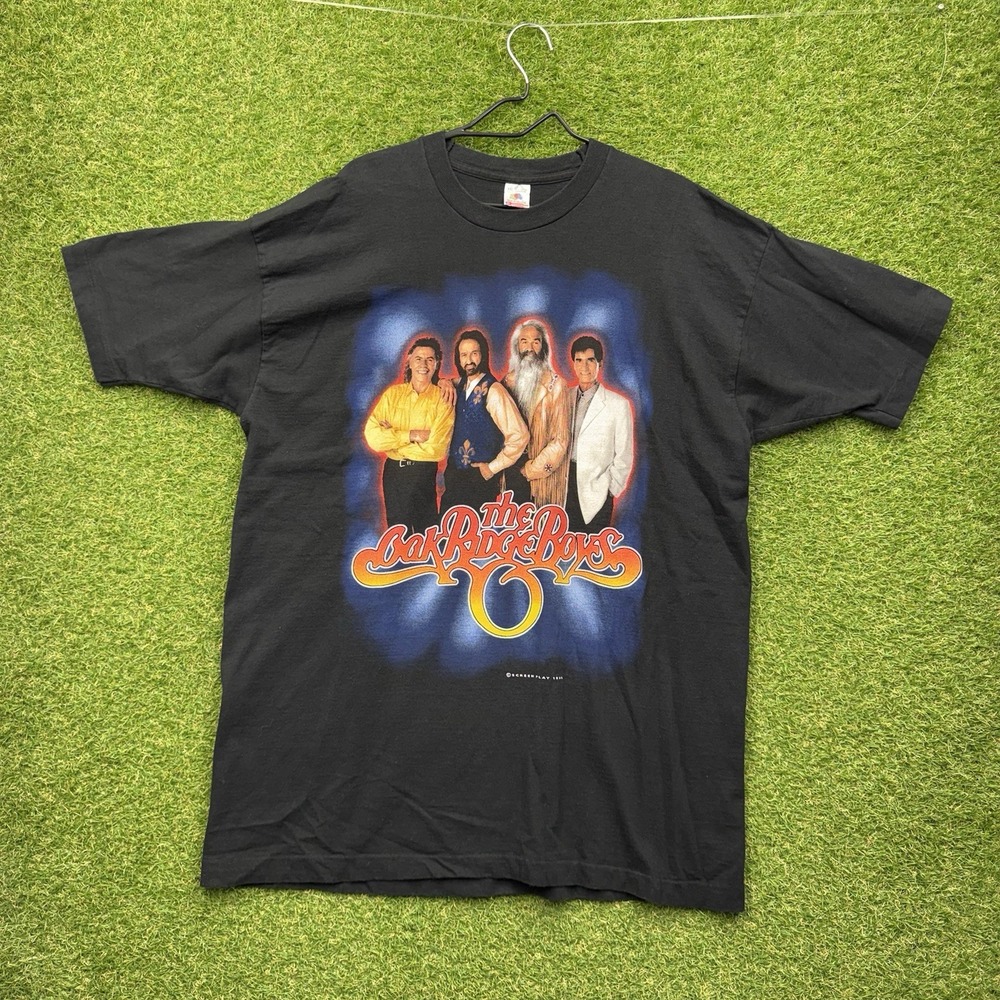 Vintage 1996 The Oak Ridge Boys Band Shirt Mens 2XL Black Single Stitch 90s